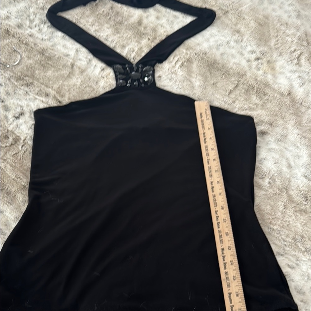 Elegant Black Halter Top